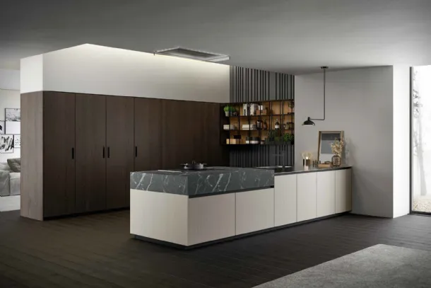 Cucina Moderna con penisola Asia 01 di Arredo3