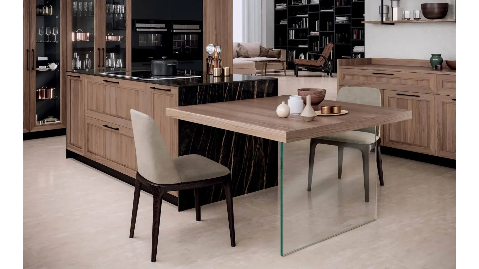 Cucina Moderna con isola Marilyn Noce di Composit