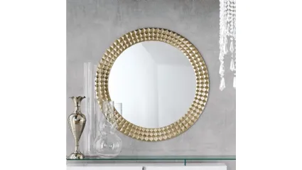 Specchio Egypt con cornice in legno in foglia oro di Cattelan Italia