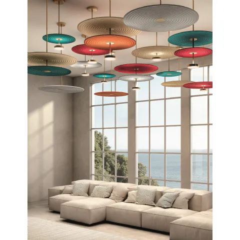 Lampada fonoassorbente a sospensione Feel di Pentalight