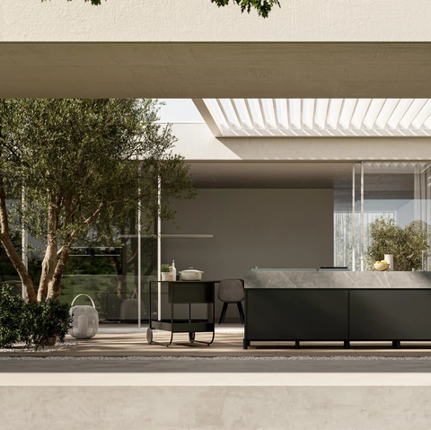 Cucina Moderna per esterno in alluminio Aura 01 di Arredo3