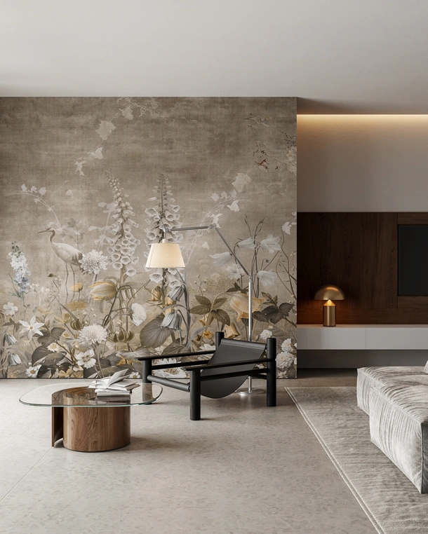 Carta da parati Bruma Inkiostro Bianco