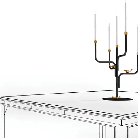 Candelabro Bird Watch Candle di Minotti Italia