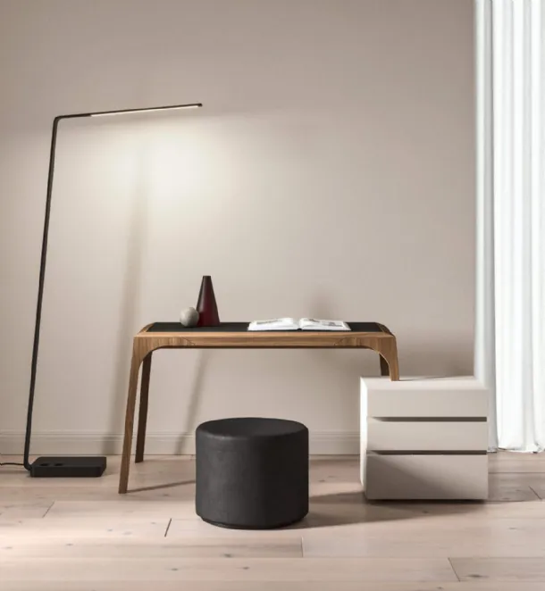 Scrittoio Relevè in legno con inserto in vetro di Presotto