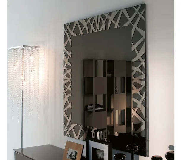 Specchio Kenia con cornice in acciaio inox di Cattelan Italia