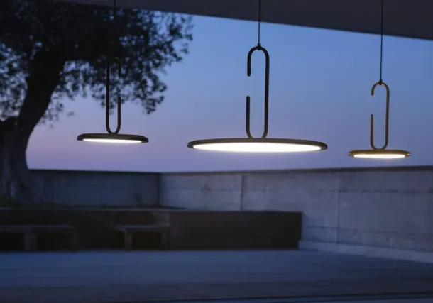 Lampada a sospensione Clip per esterno di Pentalight