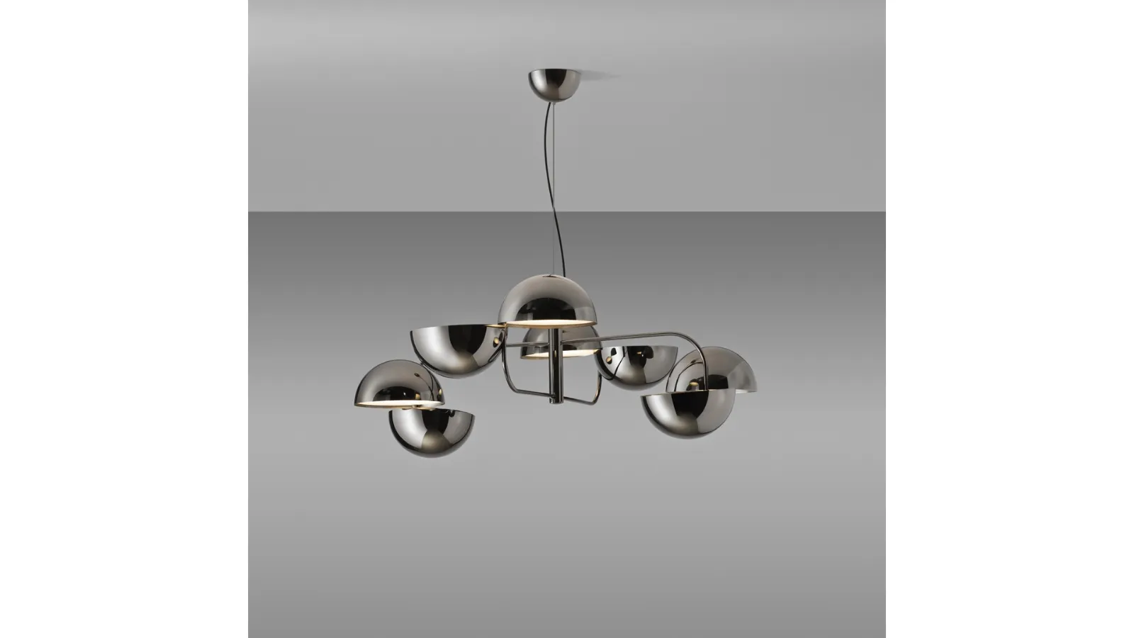 Lampada a sospensione con semisfere in metallo Elisabeth di Pentalight