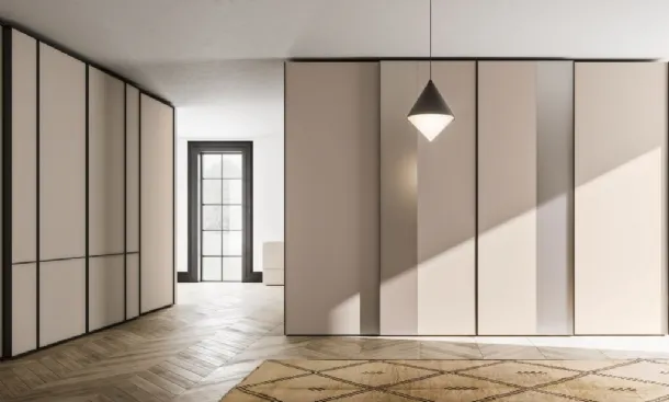 Armadio con ante scorrevoli Alterna Double Glass di Zalf