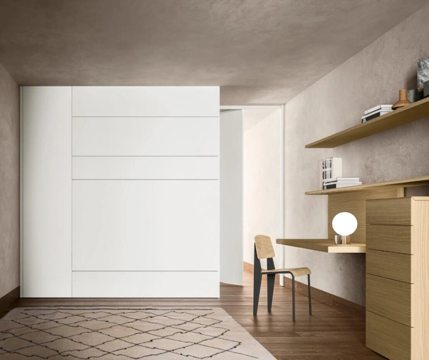 Armadio battente Alterna SM2011 con modulo letto di Zalf