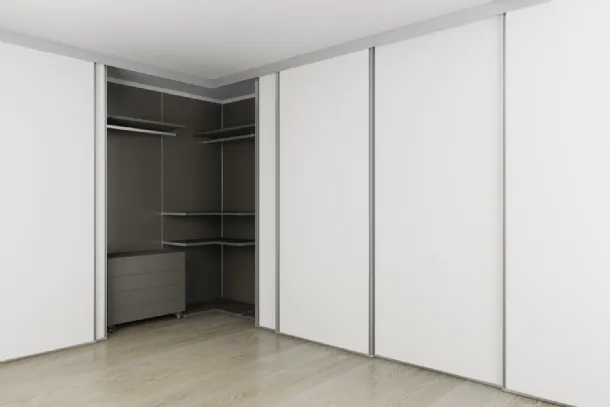 Cabina Armadio Aliante con Boiserie 02 di De Rosso