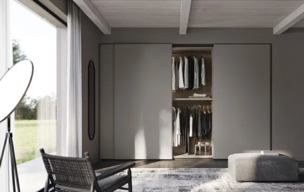 Armadio di design con anta scorrevole Line di Fimar