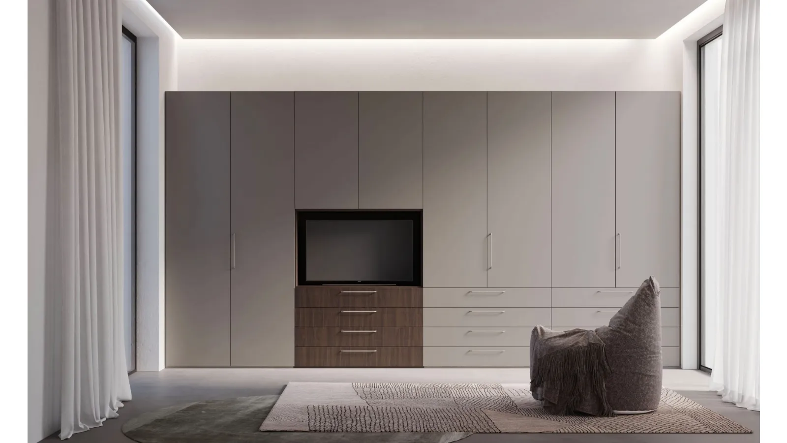 Armadio Night 50 con vano TV di Nardi Interni