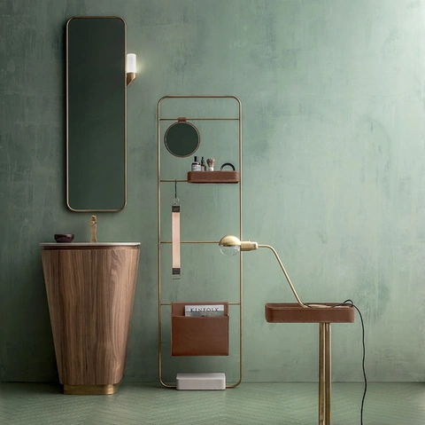 Mobile da Bagno Suede 01 in Noce Canaletto di Cerasa