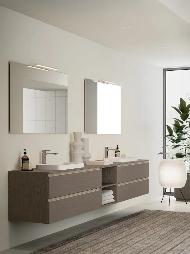 Mobile da Bagno Filo+ Horizon Rovere fumé di Artesi