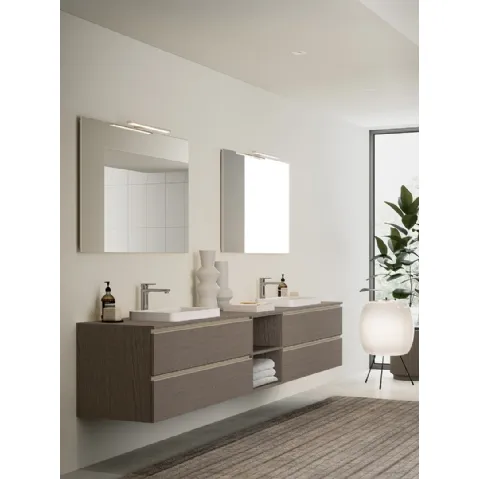 Mobile da Bagno Filo+ Horizon Rovere fumé di Artesi
