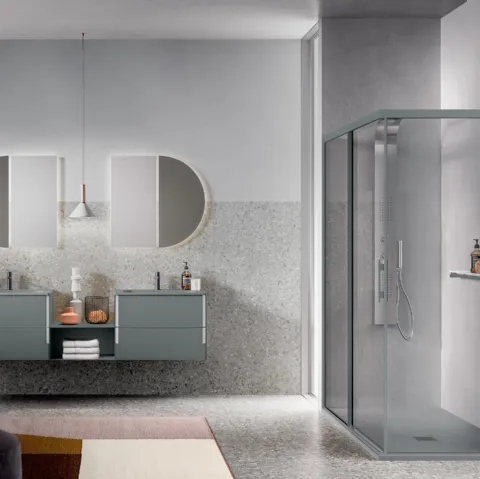 Mobile da Bagno Filo+ Vertical Cenere opaco di Artesi