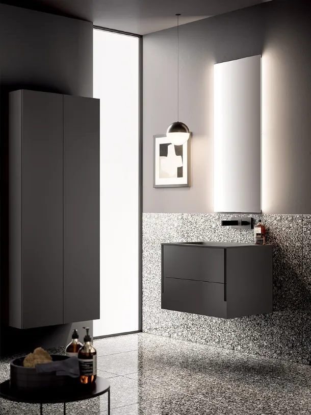 Mobile da Bagno Filo+ Vertical Piombo opaco di Artesi