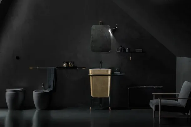 Lavabo Free in tinta Metallico Bronzo di Cerasa