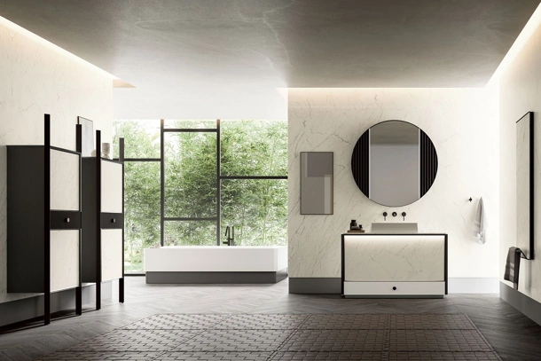 Mobile da Bagno Honey 00 in Laminam Statuarietto di Cerasa