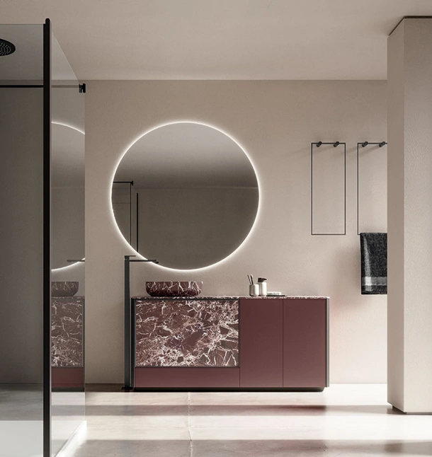 Mobile da Bagno Honey 01 in laccato e resina di Cerasa