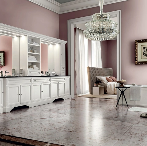 Mobile da Bagno Paestum 00 in laccato Bianco di Cerasa