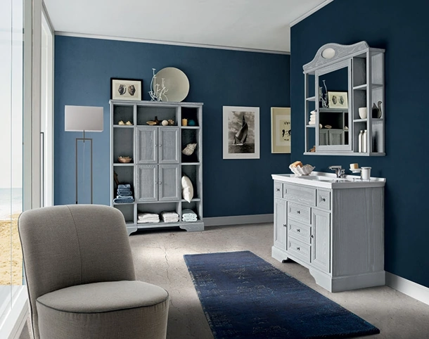 Mobile da Bagno Paestum 01 in Frassino laccato di Cerasa