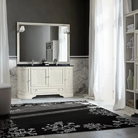 Mobile da Bagno Paestum 04 in Frassino laccato Decapé Silver di Cerasa