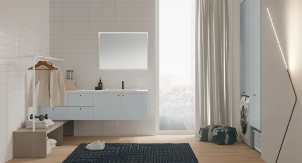 Mobile da Bagno sospeso Passepartout Ghiaccio di Artesi