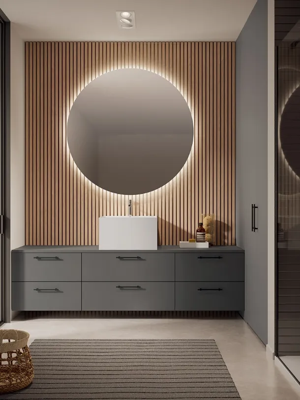 Mobile da Bagno Passepartout Grigio Cemento di Artesi