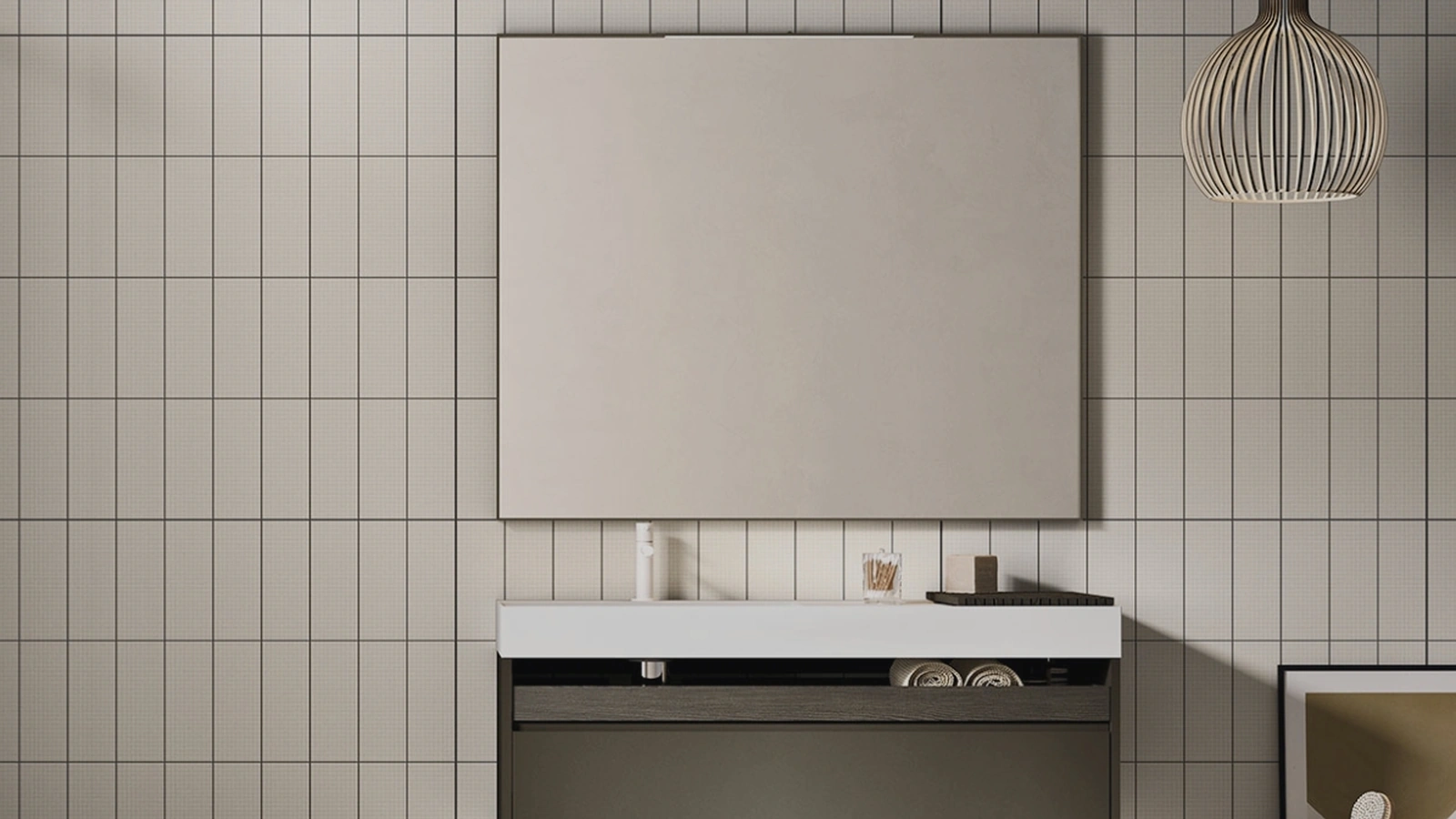 Mobile da Bagno sospeso Petra 40 di Artesi