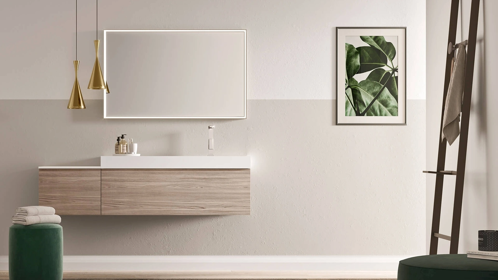Mobile da Bagno sospeso Petra 56 di Artesi
