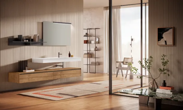Mobile da Bagno Re-Start Play effetto legno di Artesi