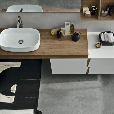 Mobile da Bagno sospeso Wector 05 di Artesi