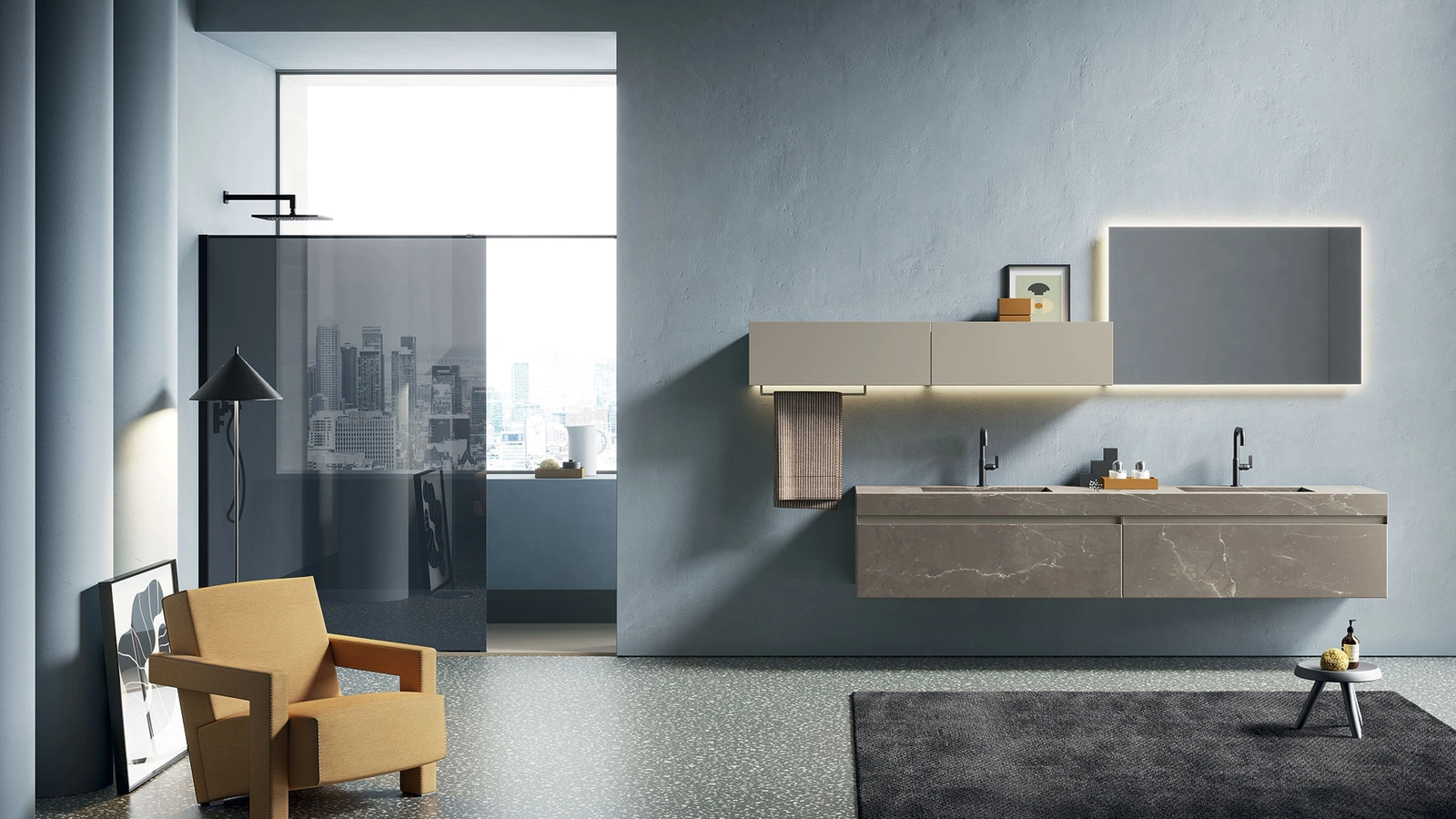 Mobile da Bagno sospeso Yoko 04 di Artesi