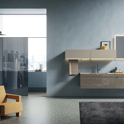Mobile da Bagno sospeso Yoko 04 di Artesi