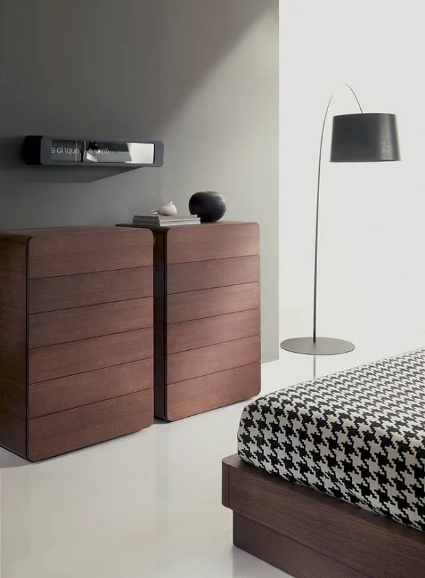 Cassettiera in legno con bordi arrotondati Icaro di Fimar