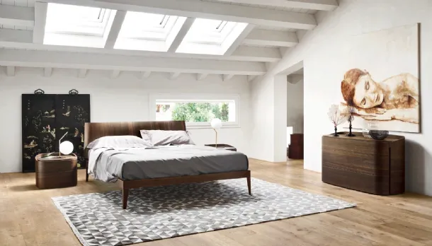 Letto Aliante Legno 1|0 in Rovere termotrattato di Sangiacomo