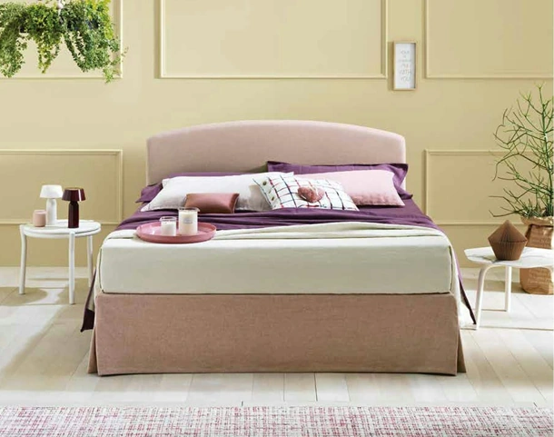 Letto Simplicity Project C30 con testiera arrotondata di Dorsal