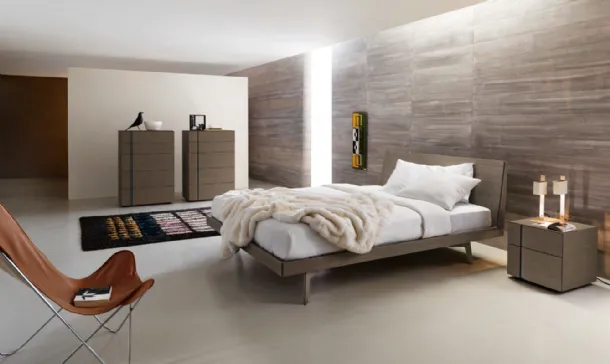 Letto Febo 1|0 in legno con testiera di Sangiacomo