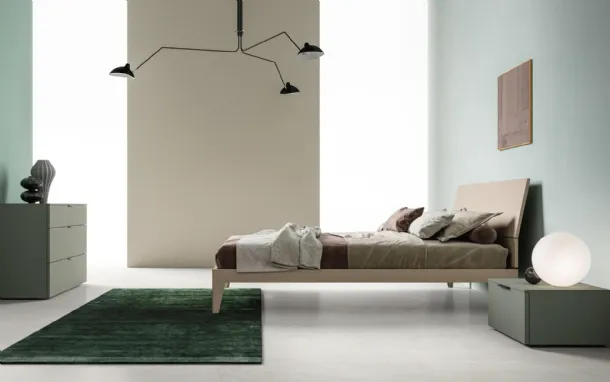 Letto con testiera Fold di Zalf