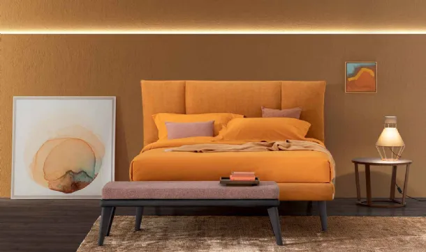 Letto Guess in tessuto con testiera di Oggioni