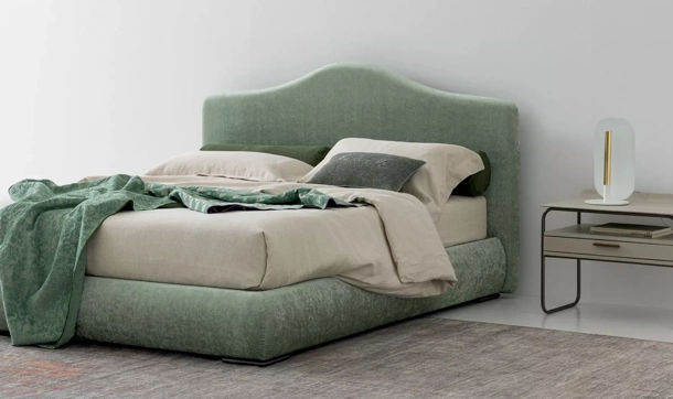 Letto in tessuto imbottito Luxury di Oggioni