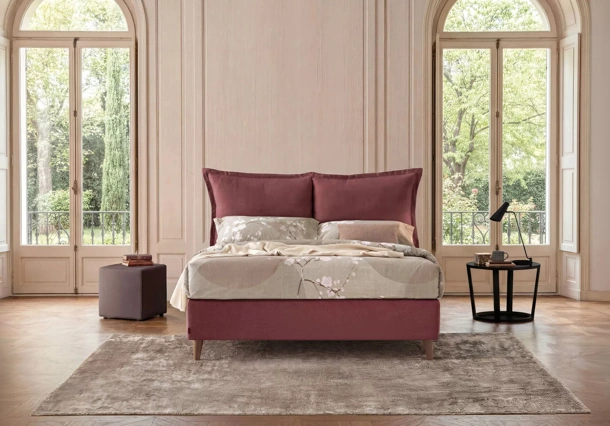 Letto matrimoniale Mariposa con contenitore di Oggioni