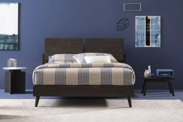 Letto in legno con contenitore Both di Oggioni
