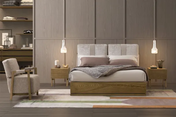 Letto Oberoi Legno con box contenitore di Oggioni