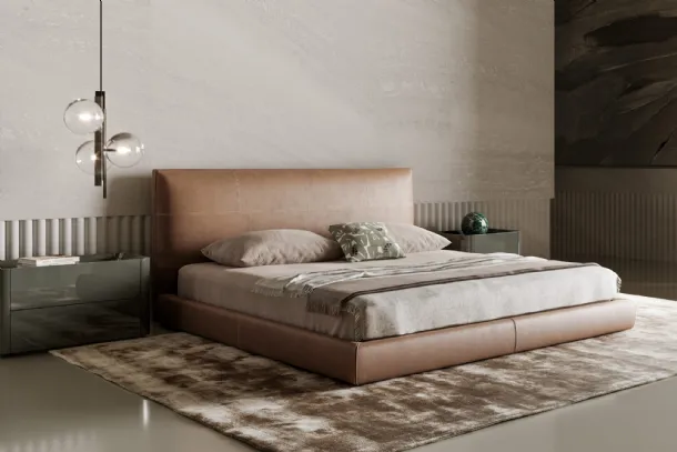 Letto in pelle Oris di Bonaldo