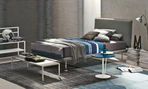 Letto singolo in tessuto Bravo di Tomasella