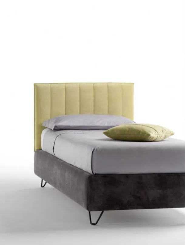 Letto singolo imbottito Twist di Bside