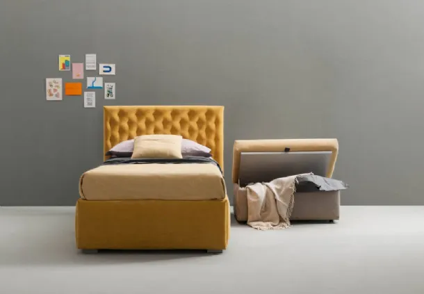 Letto trapuntato con contenitore estraibile Bubbles di Bside