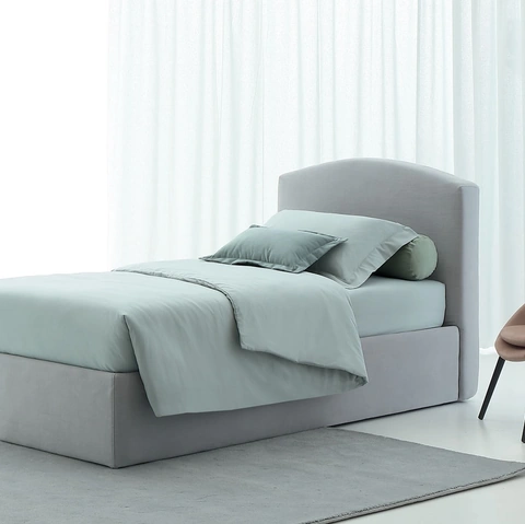 Letto singolo con contenitore Face di Oggioni